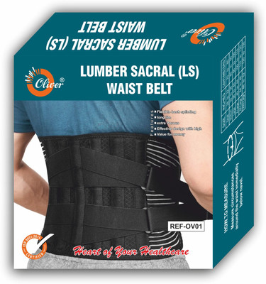Oliver support Back Braces for Lower Back Pain Relief posture corrector Back / Lumbar Support(Black)