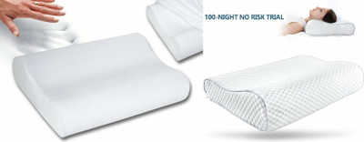 RUSHABH ENTERPRISE Memory Foam Abstract Sleeping Pillow Pack of 1(White)