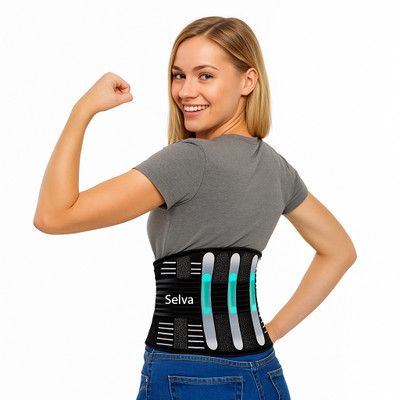 SELVA Contoured Lumbar Sacral Belt Back / Lumbar Support(Black)