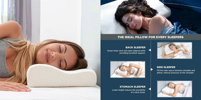 ANUSHKA ENTERPRISE Memory Foam Birds Sleeping Pillow Pack of 1(White)
