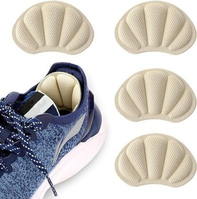 MEBISO 1 Pairs back Heel Pads Inserts Reusable Adhesive Heel Grips Liner for Women Men, Insole(Beige)