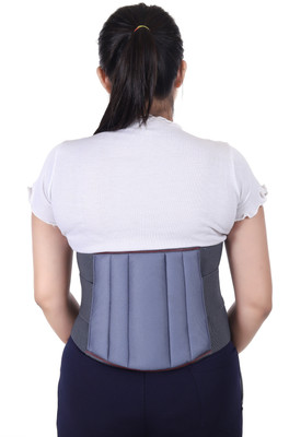 Mulkraj NEW-ABS-Lumber Support Belt Back / Lumbar Support-18 Abdominal Belt(Grey)