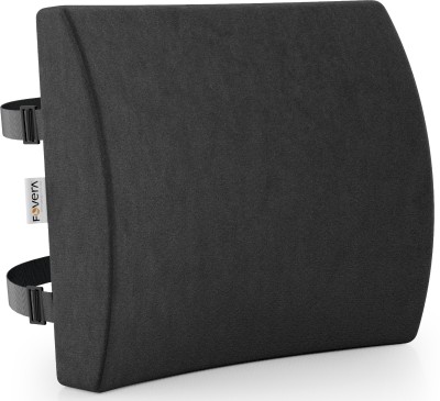 FOVERA Lumbar Support Memory Foam Cushion - Designed for Working Chair - Back Pain Relief Back / Lumbar Support(Black)