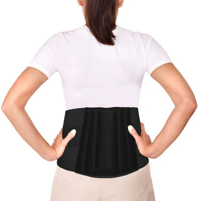 LUIS LOGAN Lumber Sacral Back Support Foam Belt Relieve Back Pain (Black,S) Back / Lumbar Support(Black)