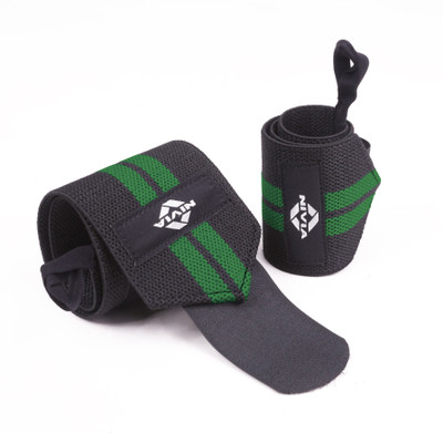 NIVIA Weight Lifting Wrist Support with Thumb Loop Strap for Men & Women (Green/Black) Wrist Support(Green, Black)