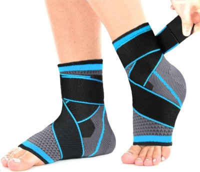 keycraze (1pair) Adjustable,Plantar Fasciitis Compression Foot Sleeve for Women Men Ankle Support(Black)