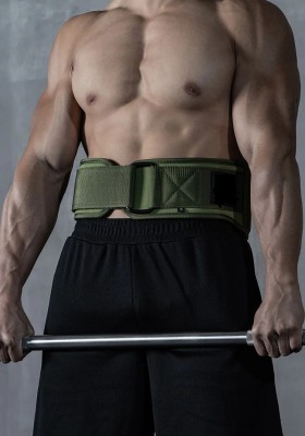 life again GYM BELT FOR MEN AND WOMEN 6 INCH DOUBLE BELT BACK AND ABDOMINAL SUPPORT Back / Lumbar Support(Green)