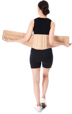 shreeradharanii Premium Lumbo Sacral Belt for men and women Waist and Backpain Relief Back / Lumbar Support(Beige)