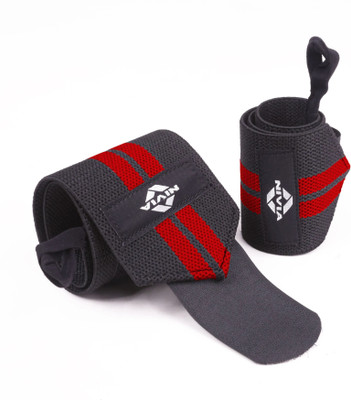 NIVIA Weight Lifting Wrist Support, with Thumb Loop Strap for Gym (Red/Black) Wrist Support(Black)