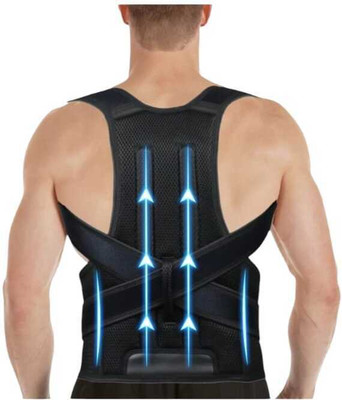 BRIJJ HELTH CARE Posture Corrector Belt for men & women Back & Body Support Back (Black) Posture Corrector(Black)