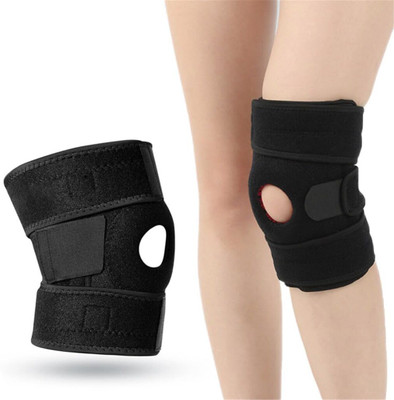 CareVego Adjustable Knee Brace for Pain Relief, Support, Sports & Injury Recovery Knee Support(Grey)