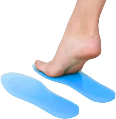 BOS MEDICARE Silicone Gel Insole Large For Pain Relief, Anti Crack Heels & All Day Comfort Insole(Blue)