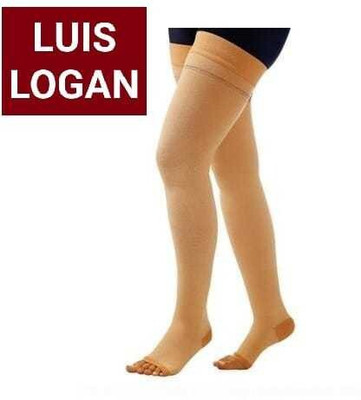 LUIS LOGAN Compression Varicose Vein Stocking Thigh Length Support (Beige,S) Knee Support(Beige)