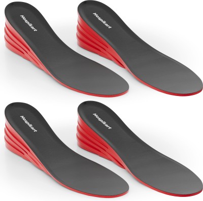 HOSPIKART Height Increase Insole, 4 Layer Heel Lift Shoe Insert (Large: 9-12 UK, 2 Pairs) Insole(Red)