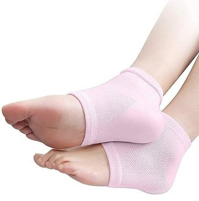 KRITAM Crack Cotton Foot Protector Heel Pain Relief Silicone Gel Pad Heel Support(Multicolor)