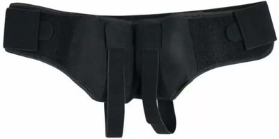 falsa care Black hernia belt inguinal double truss brace support Back / Lumbar Support(Black)
