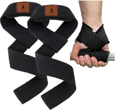 Shopeleven Weight Lifting Straps with Wrist Support, Deadlift Grip Accessories Wrist Support(Black)