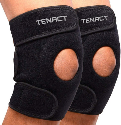 TENACT Knee Support Brace open Patella Knee Joint Pain Relief & Sports for Men & Women Knee Support(Black)