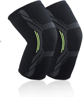 uRock Knee cap Compression Support for Gym Running Sports Jogging Workout Pain Relief Knee Support(Black)