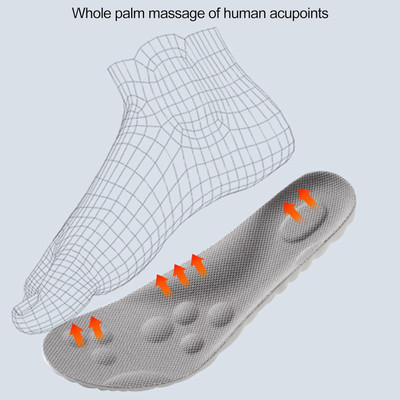 AlexVyan Accupressure Men Soft Insole (For IND9 to IND10 Men) Shoe Insole Insole(Grey)