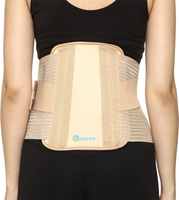 JUSTIFIT Premium Lower Back Brace/LS belt for Back Pain Relief Men and Women free size Back / Lumbar Support(Beige)