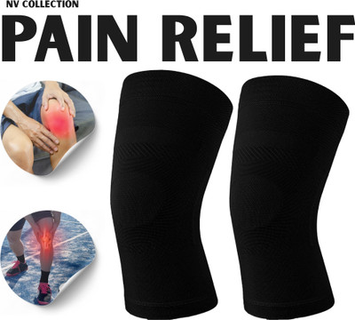 NV COLLECTION Heat-Retaining Knee Wrap for Warm Joint Therapy Knee Support(Black)