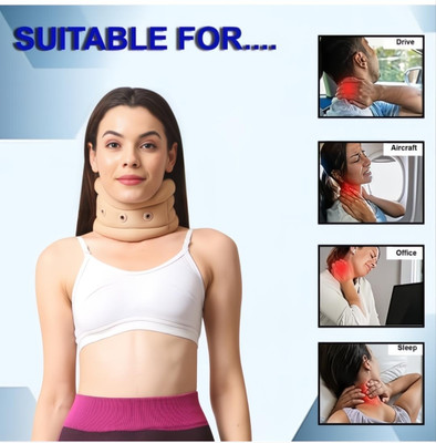 Orthonexa Cervical Collar Neck Brace Support, Neck Pain, Cervical Spondylosis, Soft Collar Neck Support(Beige)