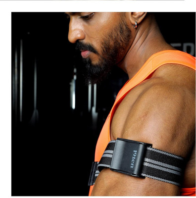 19.ten Sports & Fitness Elastic Workout Biceps Triceps Training BFR Arms Band For Gym Arm Support(Grey)