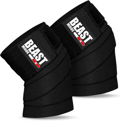 STEIGEN FITNESS beast mode knee wraps for squats, knee supporter for gym Knee Support(Black)