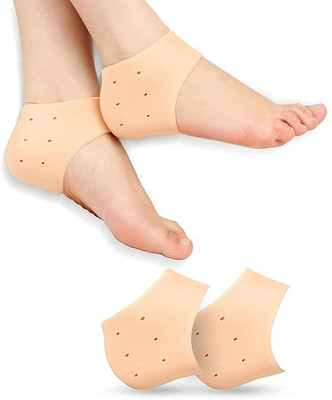 TRINGDOWN Half Heel Socks Anti Crack Silicon Gel Heel And Foot Protector Heel Support