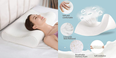 ANUSHKA ENTERPRISE Memory Foam Fruits Sleeping Pillow Pack of 1(White)