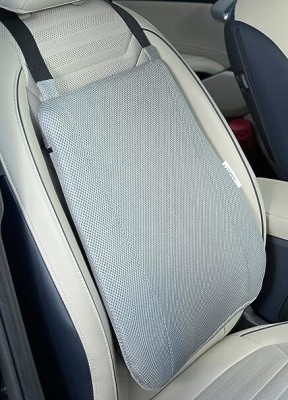 FOVERA Car Backrest Ergonomic Memory Foam Cushion Back / Lumbar Support(Black)
