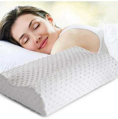 zeroes Memory Foam Orthopaedic Pillow Pack of 1 Geometric(White)