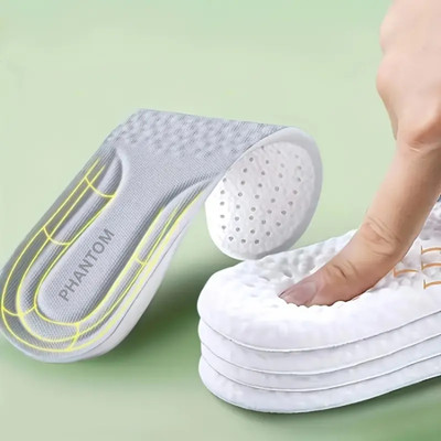 PHANTOM Memory Foam Shoe Insoles Unisex Comfortable Athletic Insoles for Men and Women Insole(Grey)