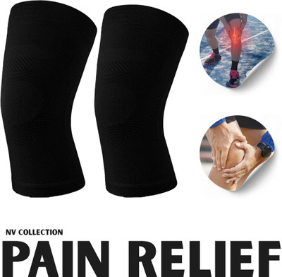 NV COLLECTION Gentle Pressure Knee Sleeve for Walking & Standing Knee Support(Black)