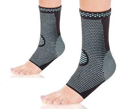 sachi sports Ankle Support Adjustable Sleeves - Running Compression Foot Brace for Men Women Ankle Support(Black, Green)