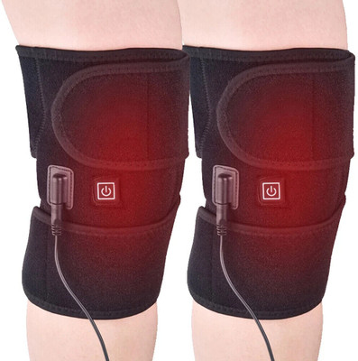 SWISS WONDER Portable Rechargeable Knee Heating Pad for Knee Injury Knee Support(Black)