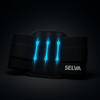 SELVA Premium Adjustable Lumbo Sacral Belt for Back Pain Relief Men & Women Support Back / Lumbar Support(Black)