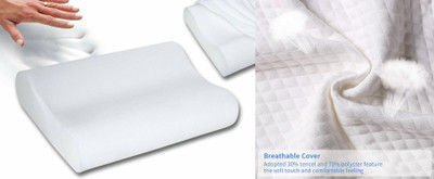 RUSHABH ENTERPRISE Memory Foam Alphanumeric Sleeping Pillow Pack of 1(White)