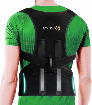 Merrin Posture Corrector Back Support Brace Magnetic Therapy back support belt Back Posture Corrector(Black)