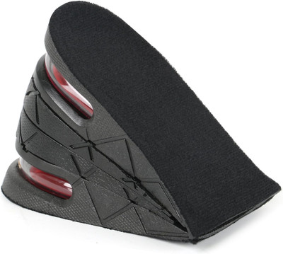 flea Height Increase Shoe Insole, Unisex 4-layer heel shoe Insole Foot Support(Black)