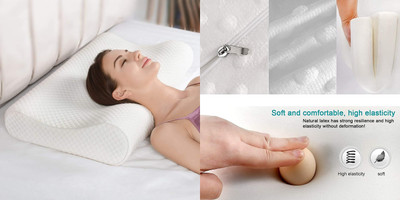 PRATIK MARKETING Memory Foam Nature Sleeping Pillow Pack of 389(White)