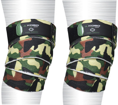 KOBO Weight Lifting Knee Wraps Heavy Duty Elastic Compression for Squats Deadlift Knee Support