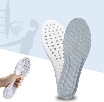 Rameja Memory Foam Shoe Insoles Unisex Comfortable Athletic Insoles for Men and Women Heel Support(Grey)