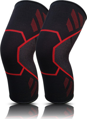 Donizard 1 PAIR 3D Knee Cap Compression Support Sleeve for Squats Pain Relief, Exercise Knee Support(Black)