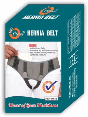 Oliver Hernia Belt for Men Truss for Single/Double Inguinal with 2 Compression Pads Abdominal Belt(Grey)