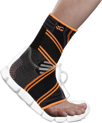 TYNOR Ankle Binder Air Pro, Black & Orange, Large, 1 Unit Ankle Support