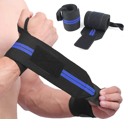 Nansana Wrist Wrap Gym Training Exercise Hand Band with Adjustable Size (1 Pair SS07) Wrist Support(Multicolor)