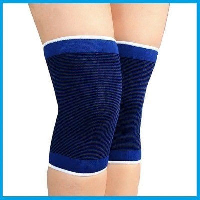 dust n shine Elasticated Knee Blue Knee Pads Knee Support Brace Leg Arthritis Injury Gym Knee Support(Blue)
