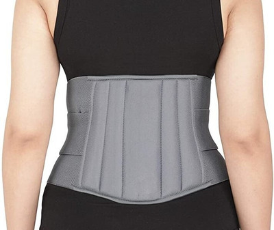 Mulkraj Ortho Lumber Sacral Support Belt back pain relief for Men & Women, Grey7 Back / Lumbar Support(Grey)